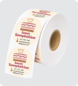 Adhesivo personalizado en rollo